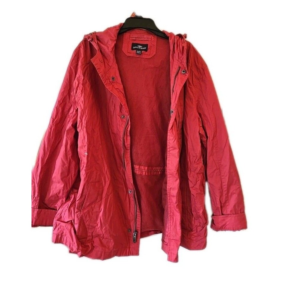 Dockers Red Hooded Lightweight Jacket